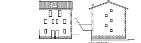 Plano de las fachadas de las viviendas adosadas en Urzainki